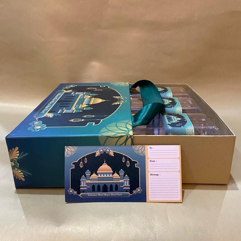 

Kotak kado Gift Box LEBARAN kue kering hampers | Box Eid Mubarak | Hardbox tema idul fitri
