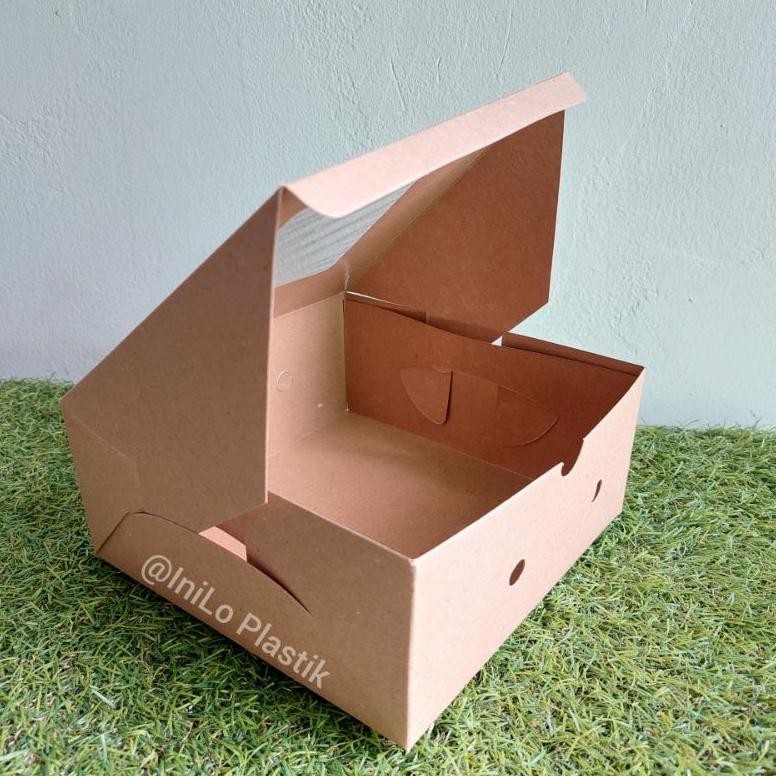 

TW39 Murah Meriah @1Pack Box Kraft Window 18x18x8 / Dus BK Square Full Laminating Dalam Terlaris Terlaris