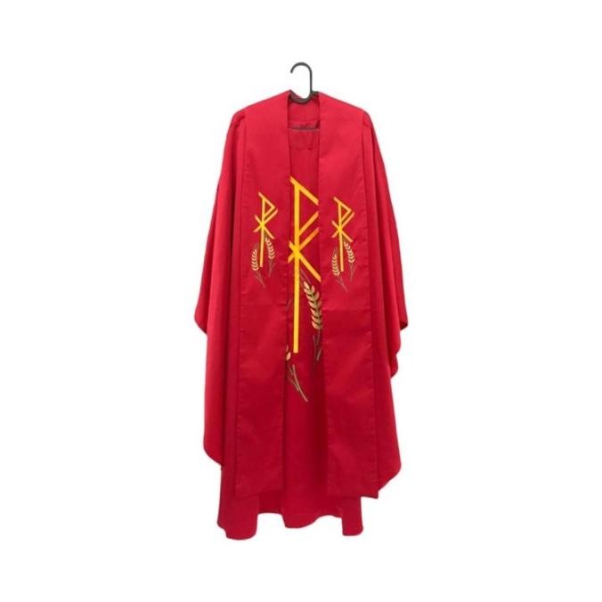 Kasula Halus dan Tebal Bordir Biasa 015 Jubah Imam Katolik Baju Romo/Kasula Pastor/Kasula Bordir Hal