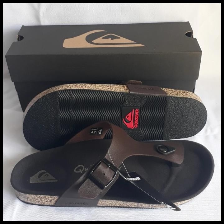 Terlaris Sandal Quicksilver Original Sandal Pria Sandal Kulit Sendal Santai Good Quality