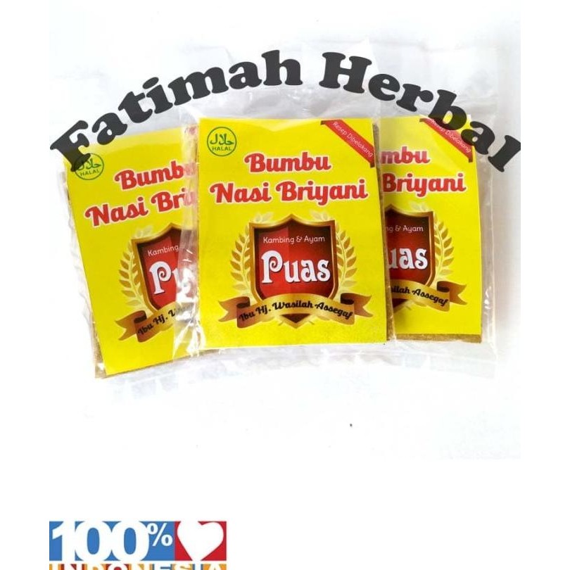 

Bumbu Biryani/Briyani -Puas -2 Sachet - 1 KG Nasi nUg