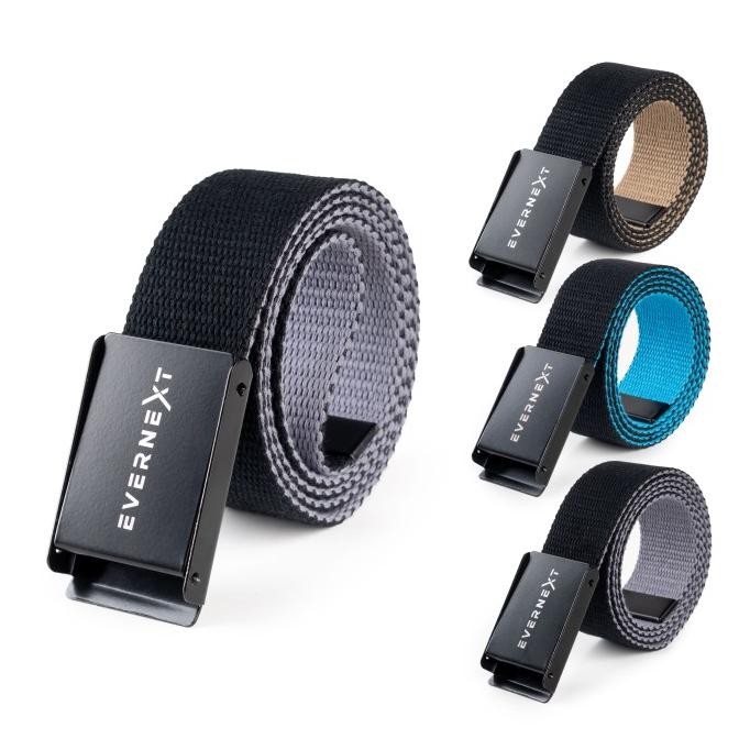 Ori - Ikat Pinggang Pria Sabuk Pria Nylon Canvas Sabuk 2 Sisi Berkualitas Gesper Pria Distro