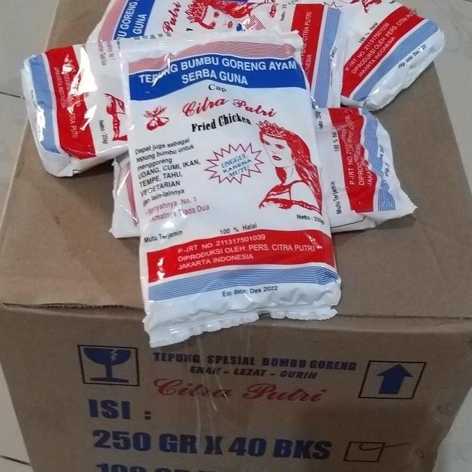 

Bisa Gosend! Tepung Serbaguna Cap Citra Putri 250 Gr X40 Pcs