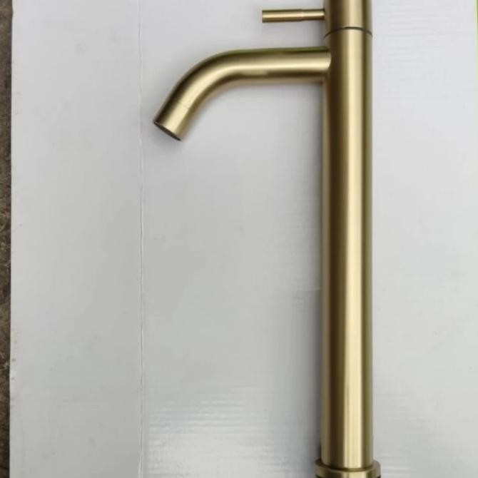 Kran Wastafel Tinggi 30Cm Gold /Kran Wastafel Antik Co