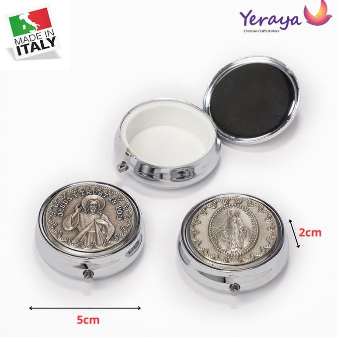 

Piksis Baja Gambar 3D Kecil Made in Italy Piksis Hosti Tempat Roti L24T