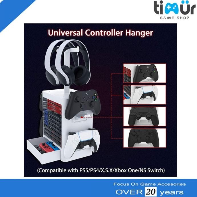 Universal Multifunctional Tempat Rak Kaset Nintendo Xbox One Ps4 Ps5