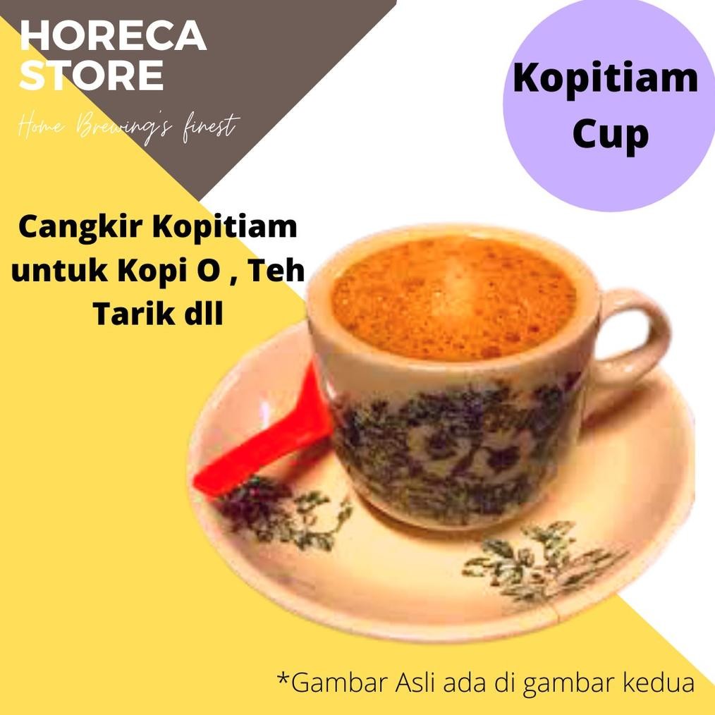 T-56 Cangkir Kopitiam / Cup Kopi Keramik / Cangkir Jadul / Cangkir Kopi Tiam Cup & Saucer Vintage / 