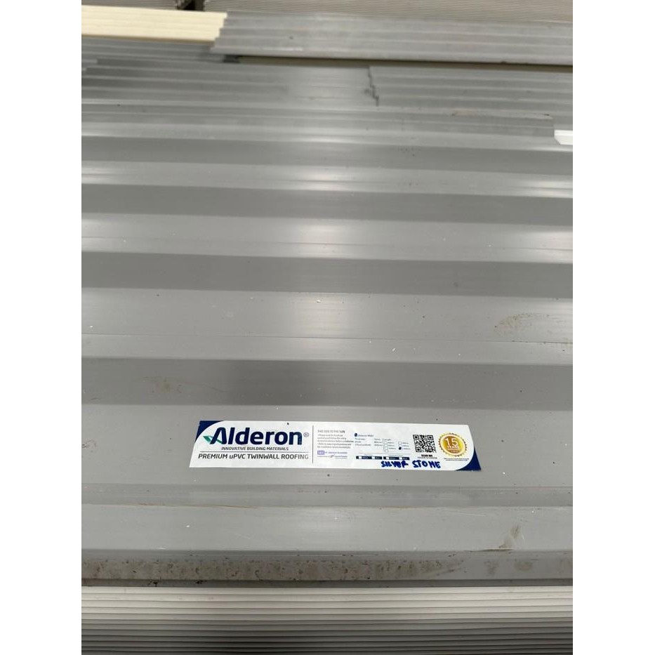 Alderon R830 Warna Abu Abu - Atap Upvc Double Layer Original Dan Terpercaya