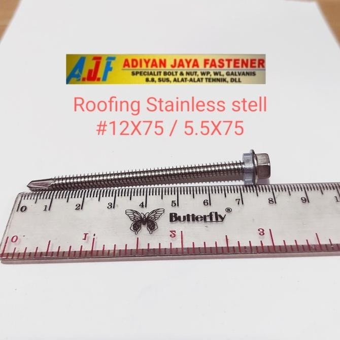 Promo Sekrup Roofing / Hex Flange Sds #12X75 / 5X75 Stainless Steel