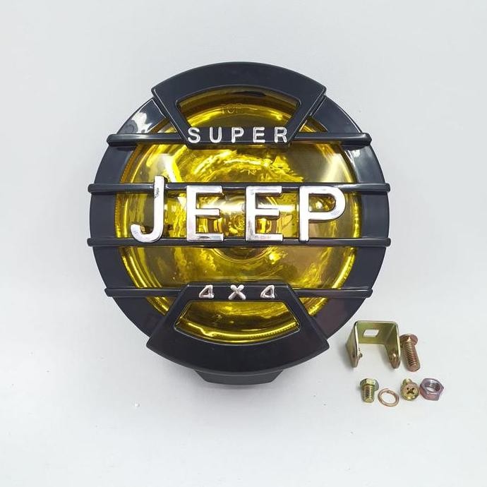 Promo LAMPU REFLEKTOR JEEP FOGLAMP BULAT HALOGEN 4X4 Bisa Untuk RX KING VIXION TIGER CB DLL COD