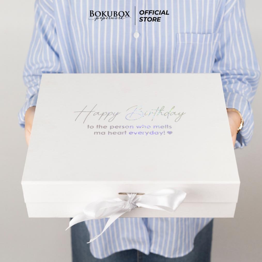 

Hardbox Kado Hampers White Custom 30x25x8