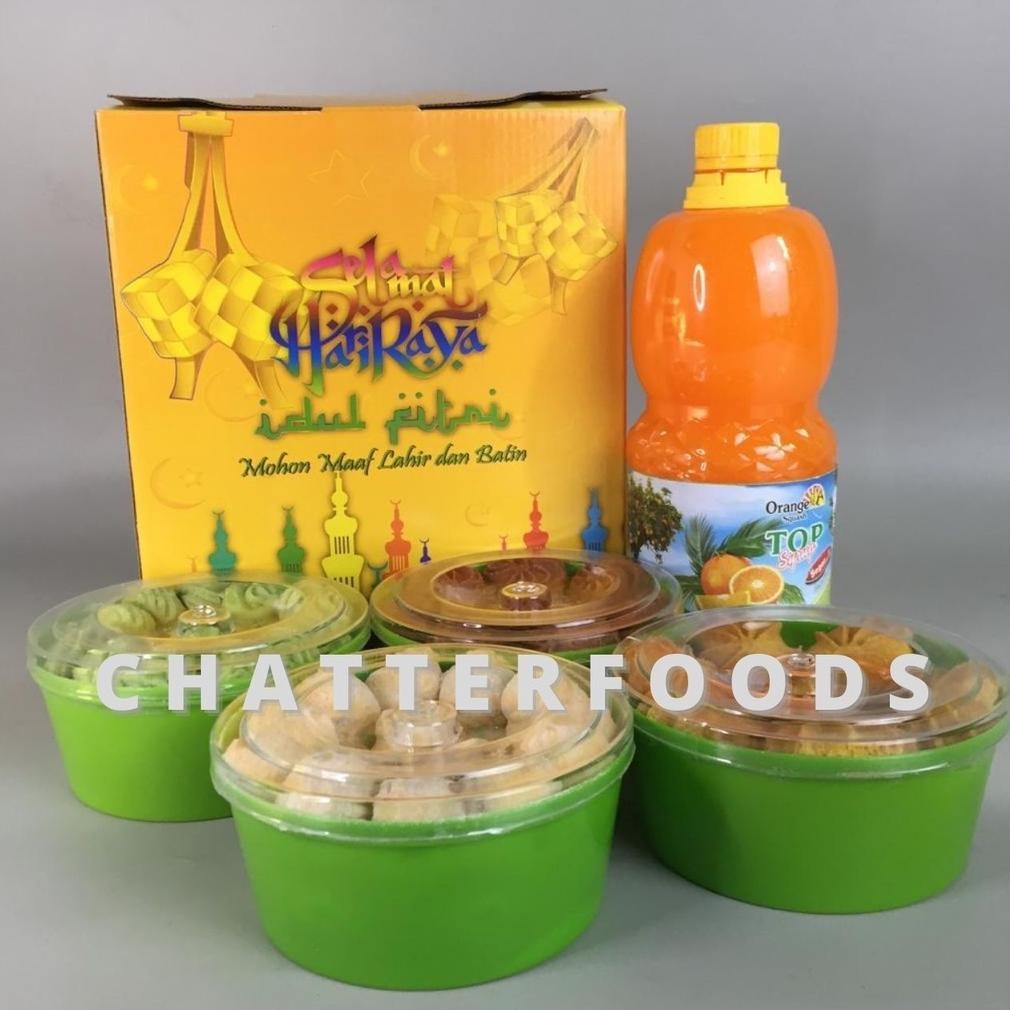 

Paket Kue kering Lebaran isi 4 toples + sirup / kue lebaran