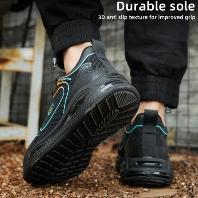 Miliki Sepatu Safety Pria Ujung Besi Sporty Original Safety Shoes Import