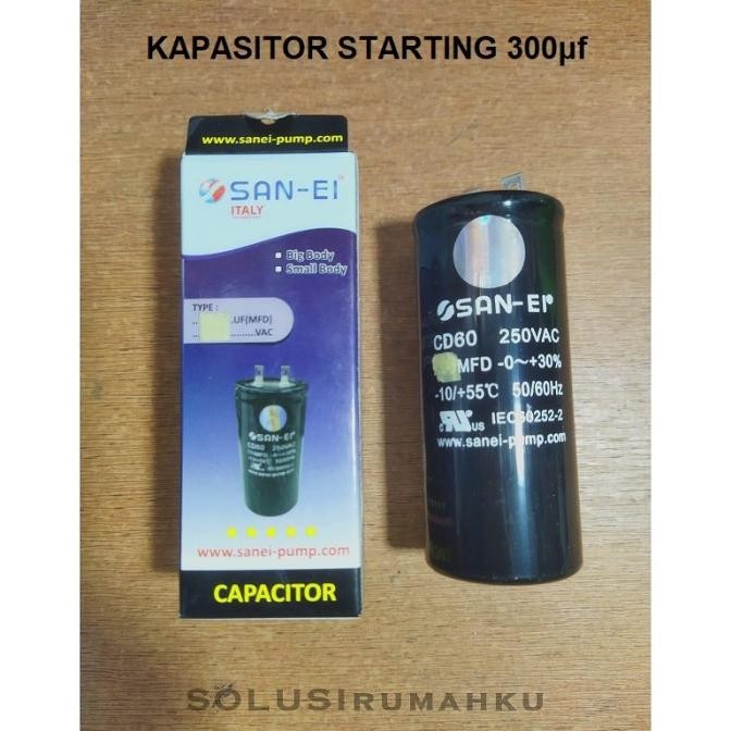 Kapasitor Starting 300 Mf / Capacitor Starting 300 Uf - 250 V New Stok