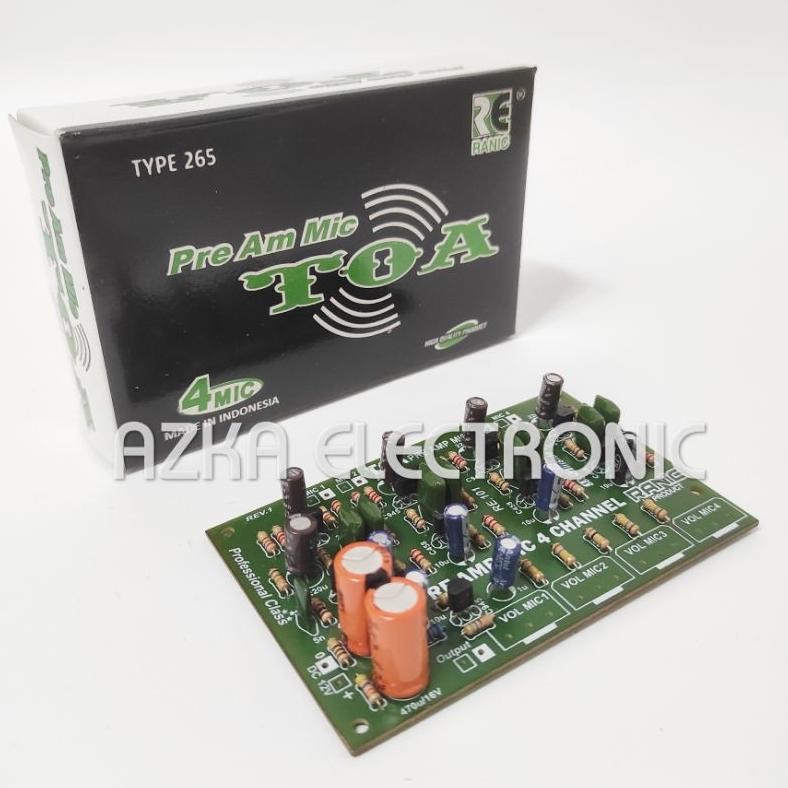 Kit Penguat Mic / Preamp Mic TOA 4 Channel