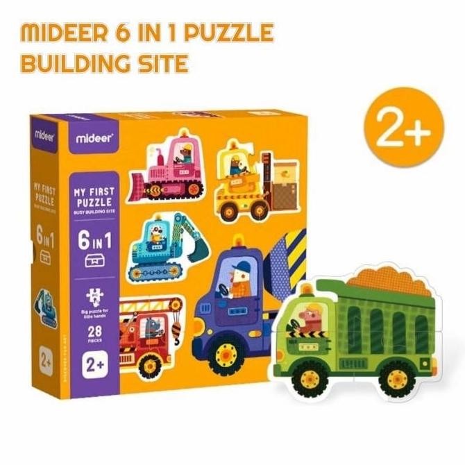 Mideer My First Puzzle Busy Building Site Mainan Edukasi Anak Jigsaw