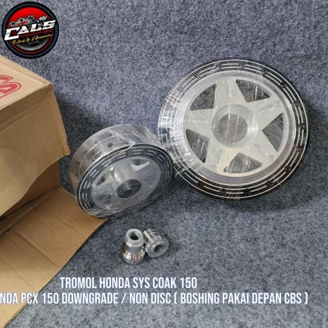 Tromol Depan Belakang Coak Custom Honda Pcx150 Downgrade Belakang Type Non Disc/Tromol Original Sys 