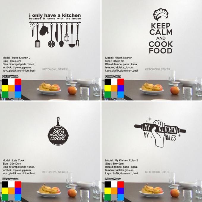 Cutting Sticker Dekorasi Dapur untuk Dinding Kaca Panel Kitchen Set Bahan Plastik Vinyl Oracal