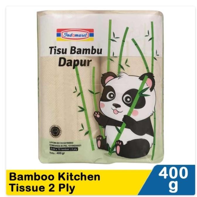Indomaret bamboo kitchen tissue tisu bambu dapur 2ply 400 gr 2x75's