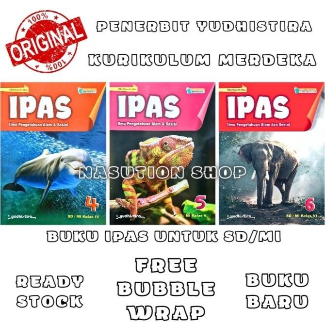 Buku IPAS Kelas 4 5 6 SD Yudhistira Kurikulum Merdeka IPA dan IPS ORI murah