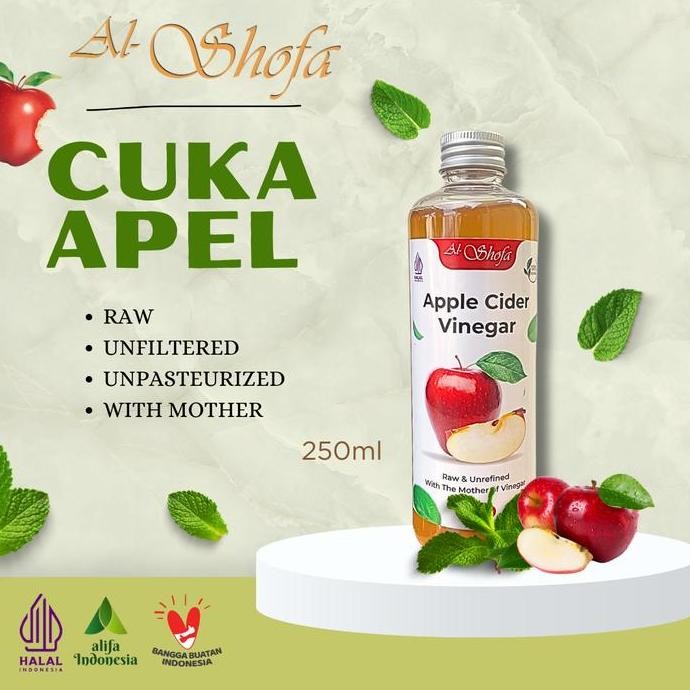 

Al Shofa Cuka Apel 250ml With Mother kemasan praktis nUg