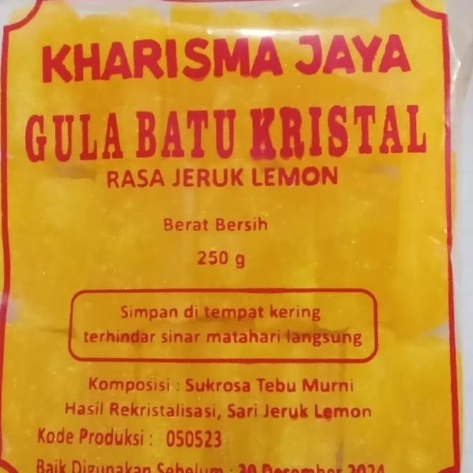 

GULA BATU KRISTAL RASA JERUK LEMON 250gr nUg