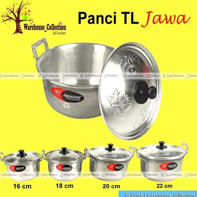 Panci Jawa / Panci Rumahan + Tutup / Panci Aluminium / Panci Jawa