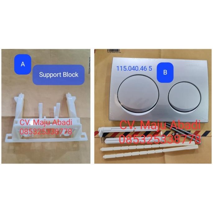 Sparepart Toto Push Button Geberit 115.040.46.5 Pengganti 115.040.46.1 New Stok