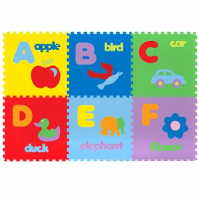 Matras Puzzle Alas Lantai Evamats ABC Gambar Original Mainan Edukasi