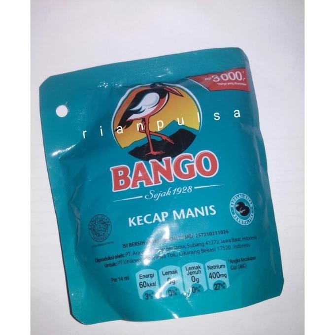 

KECAP BANGO Sachet mini kecil praktis kental manis original bangau nUg