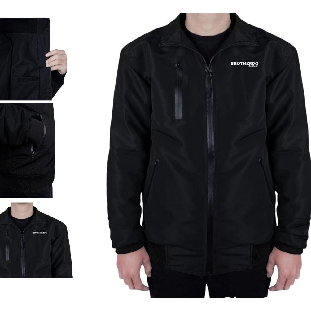 Jaket pria taslan waterproof  windproof outdoor Brotherdo