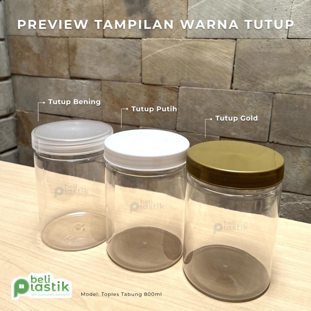 Bisa Cod Toples Tabung Plastik 600 Ml - Jar Cylinder Tebal 600Ml Toples Snack Makanan Kue Kering Top