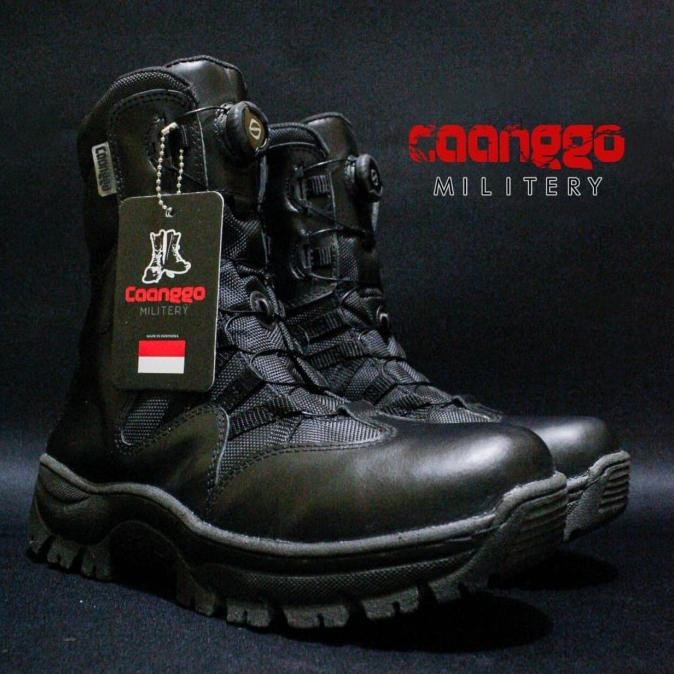 Sepatu Pdl TNI Tali Putar 100% kulit asli Caanggo murmer terlaris