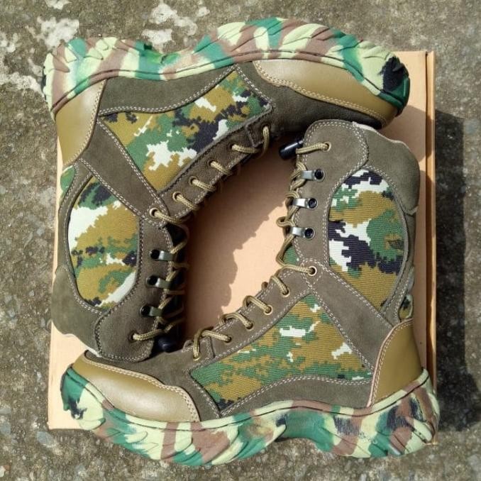 SEPATU PDL KULIT ASLI SEPATU PDL TNI SEPATU LORENG KOSTRAD MILITARY AD