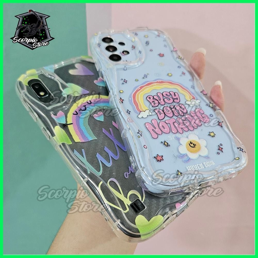 TR24 If56 CASE CURVED EDGE RAINBOW ALPHABET OPPO A3X 5G OPPO A3 NFC OPPO A3 PRO 5G OPPO A36 OPPO A74