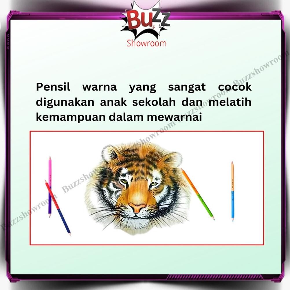 

New Arival gh-6 Pensil Warna Bi Colour Greebel 12 24 36 Warna Classic Pencils Duo Hemat Berkualitas