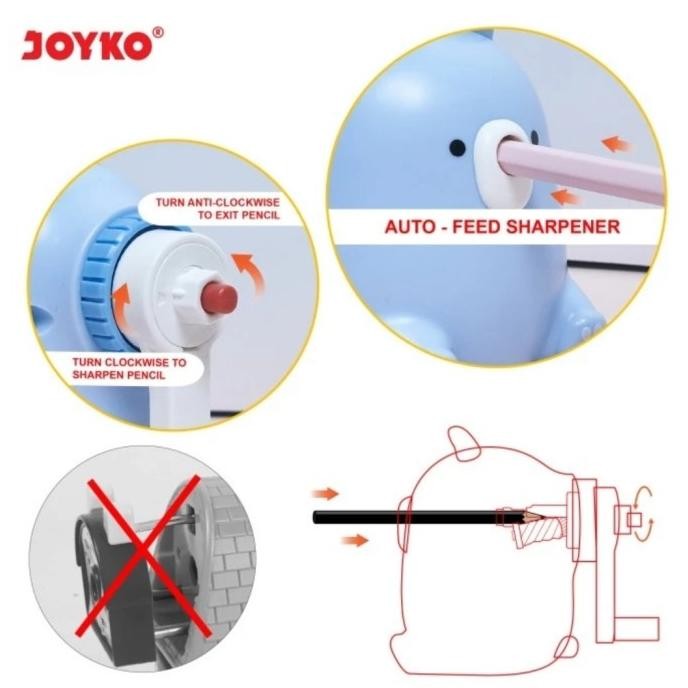 

fx-23 PK32 Sharpener Rautan Pensil A164CO - Serutan Putar JOYKO A-164CO Anti Slip Terlaris Berkualitas