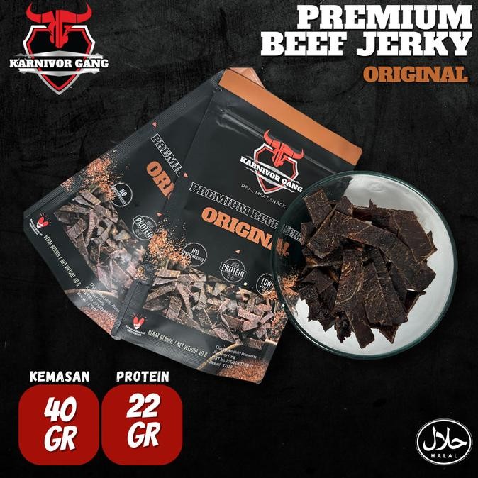 

Sale Premium Beef Jerky Rasa Original Karnivor Gang