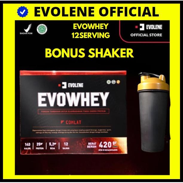 Terlaris Evowhey 12 Sachet Bpom Halal Evolene Whey Protein Evo Evoline 420 Gram Good Quality