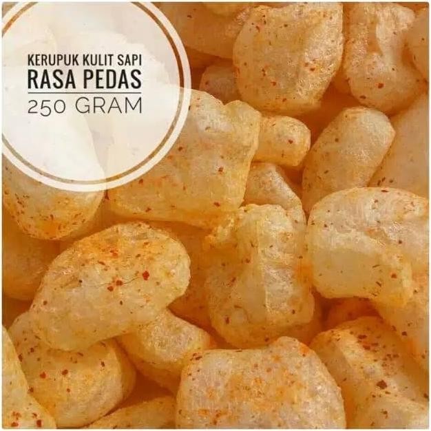 

Grosir Kerupuk Kulit Sapi Asli Matang Rasa Pedas 250 Gram / Rambak Kulit Sapi