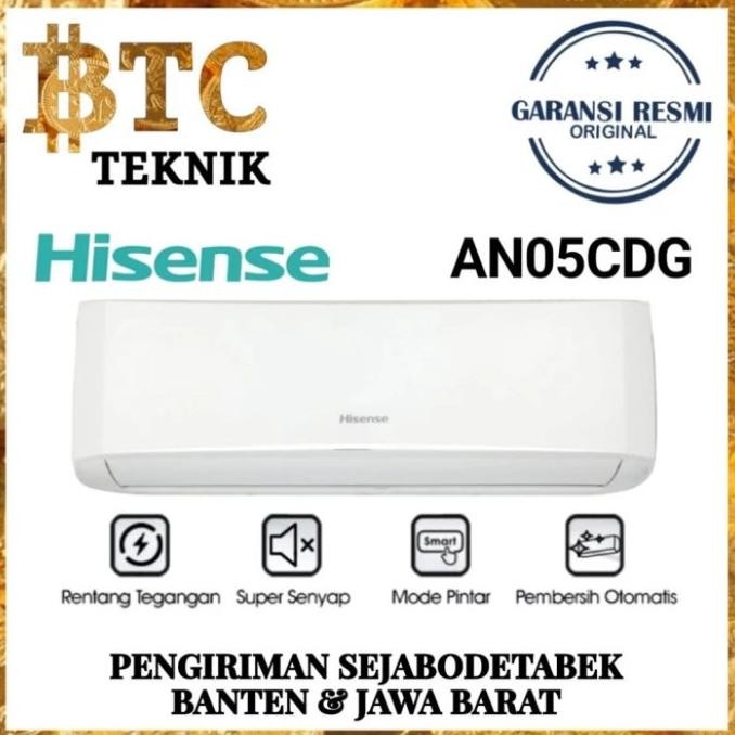 Sale Ac Hisense 1/2 Pk An 05 Ceg Ac Hisense 0,5 Pk + Pasang Instalasi