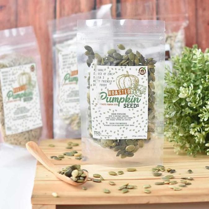 

Murah Roasted Pumpkin Seeds (Cemilan Biji Labu Panggang ) 1Kg