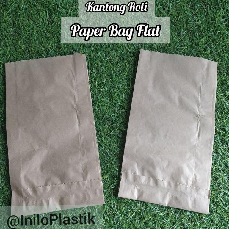 

dfg-88 GTU-712 @100Pcs Paper Bag Flat Kantong Kertas Coklat DP Hemat Hemat