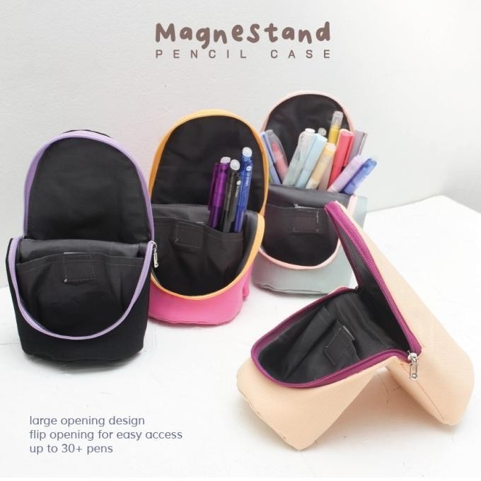 

Magnestand Pencil Case Tempat Pensil Standing Magnet Pouch Berdiri liquid