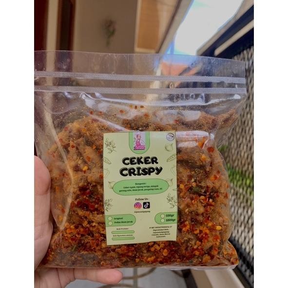 

HJ KERIPIK CEKER CRISPY 250GR KRIUK CIKRUH ORIGINAL & PEDAS GURIH JAJANAN CEMILAN KERUPUK KRISPI RENYAH