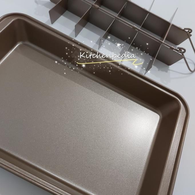 

Brownie Pan Loyang Cetakan Kue Brownies Sekat Anti Lengket Non Stick VS99