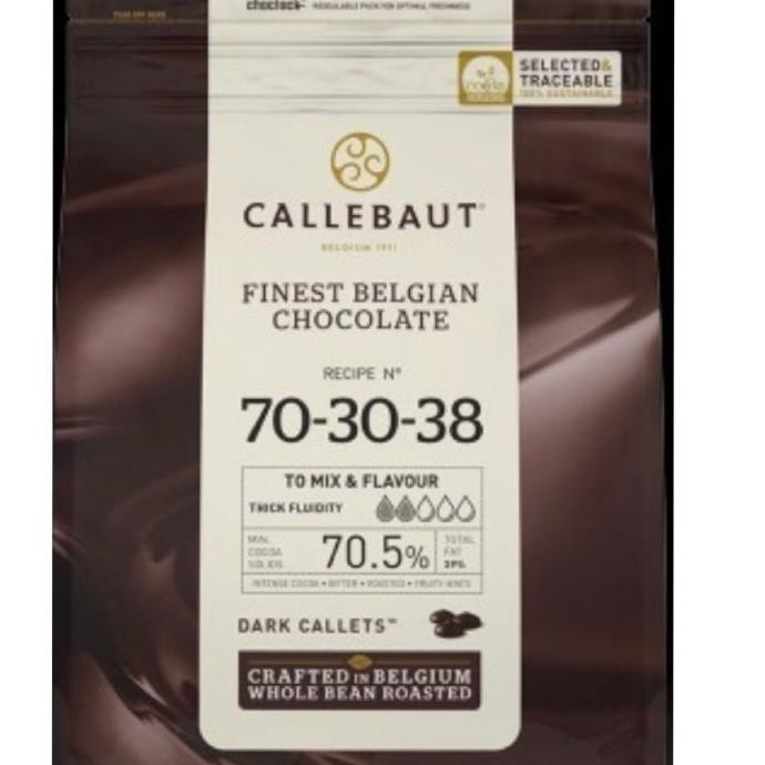 

Callebaut Dark Extra Bitter Chocolate Coklat 70.5% 500 gr 70-30-38 liquid