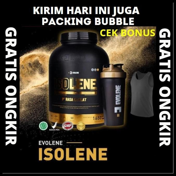 Terlaris Isolene 50 Serving 1.65Kg Whey Protein Isolate Evolene Isolen Isoline Good Quality