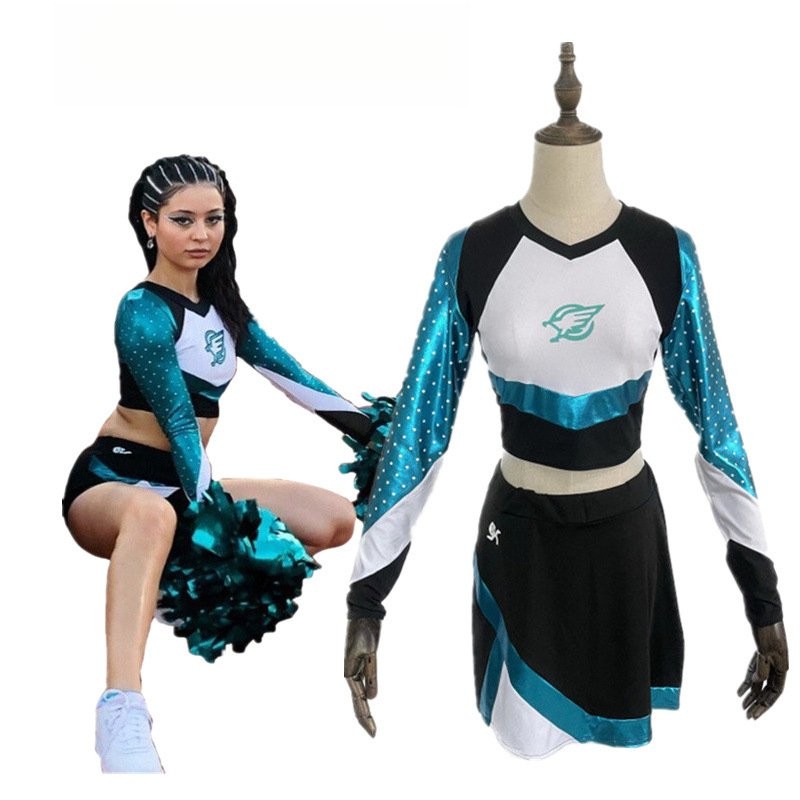 American TV Series Exciting Cheerleader Costume Maddy Same Style Euphoria Cheerleader Uniform Long S