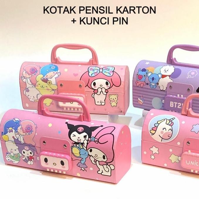 

BOS Kotak Pensil Karton+Kunci Pin/Tempat Pensil/Pencil Case Locker Stationery Kotak Pensil Pencil/Kotak Pensil Canggih/Kotak Pensil Aesthetic liquid